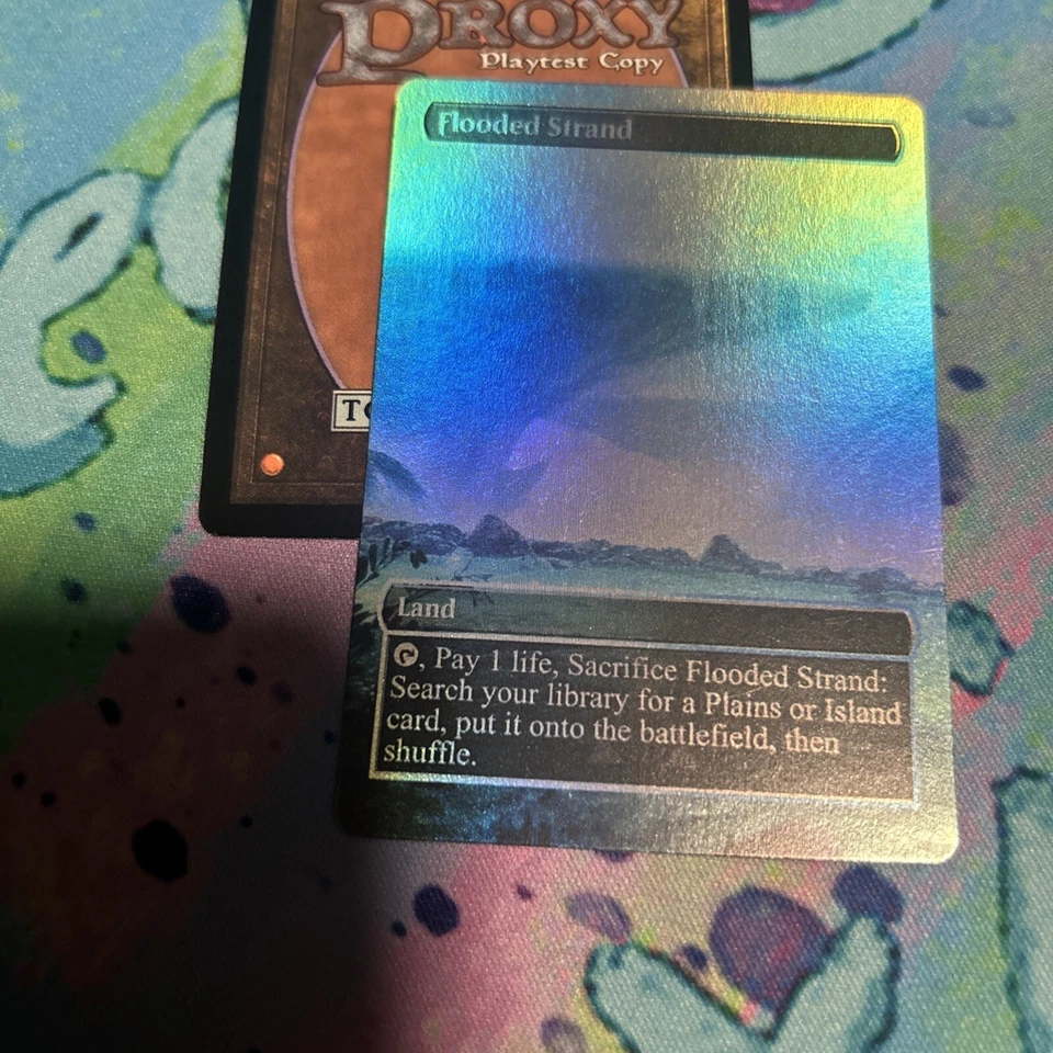 Flooded Strand Full Art Foil Fetch Land Play Test Mtg Card - Image 1 of 2