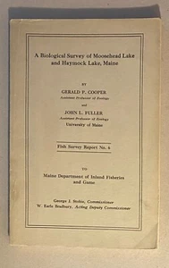 Biological SURVEY of MOOSEHEAD LAKE & HAYMOCK LAKE, MAINE Biology, Wildlife- MAP - Picture 1 of 1