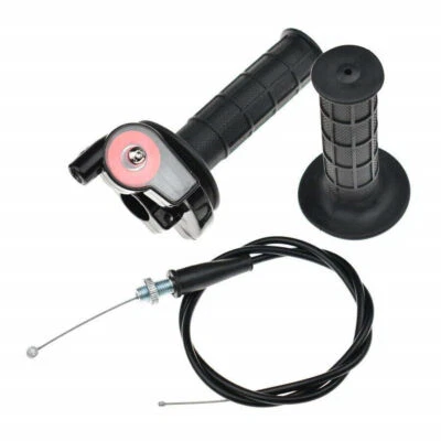 7/8" 22mm Motorcycle Twist Throttle Handle Grip with Cable 50-250CC ATV DirtBike - Image 1 of 4