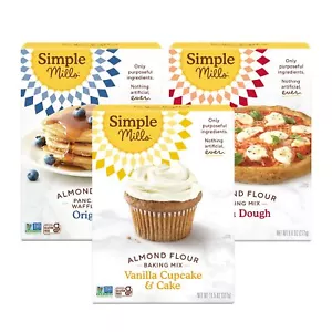 Simple Mills Almond Flour Baking Mix Variety Pack Pancake & Waffle Pizza Doug... - Picture 1 of 8