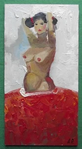 Pintura al óleo impresionista original con cintas escarlata de Alexei Petrenko - Imagen 1 de 1