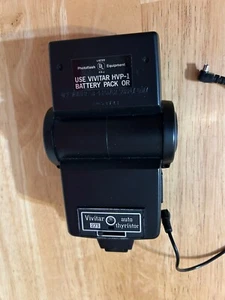 Vivitar 273 Shoe Mount Flash Auto Thyristor K1000 AE-1 With Leather Carry Pouch - Picture 1 of 10