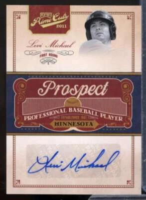 Levi Michael Rookie Card 2011 Prime Cuts Prospect Signatures Gold #LM  - Image 1 of 2