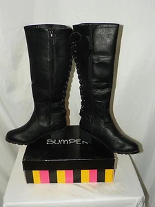 BUMPER RIDING BOOTS ZIP BACK LACE UP BLACK SIZE 5.5 TEKA06X - Picture 1 of 12