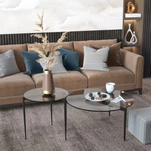 Luxury Tempered Glass Coffee Table Sofa End Side Table Modern Furniture Storage  - Picture 1 of 18