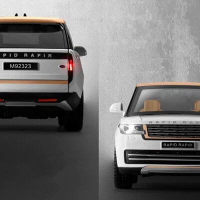 1:24 Range Rover SUV Alloy Car Model Diecasts Metal Sound Light Simulation Toy - Image 1 of 4