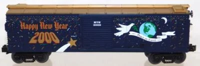 MTH 30-7460 HAPPY NEW YEAR 2000 Boxcar Peace on Earth Unique Sides Dove Baby C-7 - Image 1 of 4
