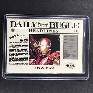2021-2022 Marvel Spider-Man Metal Universe IRON MAN Daily Bugle Headlines #8
