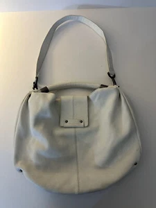KENNETH COLE new york White Genuine Leather HOBO shoulder bag NEW NWT - Picture 1 of 6