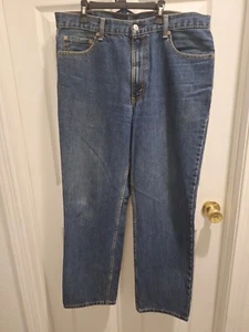 Levis 550 Jeans Mens 36/32 Blue Denim Relaxed Fit Stright Leg - Picture 1 of 5