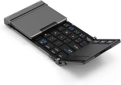 iClever Keyboard Folding Bluetooth usb Touchpad IC-BK08 Black From Japan - Image 1 of 4