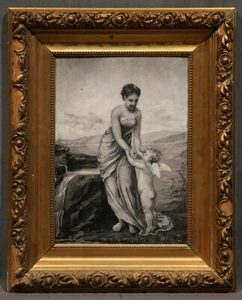 19th Century French School Oil Painting attributed to William-Adolphe Bouguereau - Picture 1 of 12