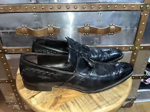 Vintage Gucci Black Leather Tassel LoafersUS 10.5 D US EU 44 *****Authentic***** - Bild 1 von 14