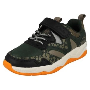 Childrens Clarks Stylish Big Cat Inspired Claw Detailed Trainers Clowder Run K - Picture 1 of 29