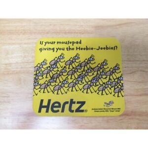 Vintage Hertz Mouse Pad Mousepad Antimicrobial Yellow / Black