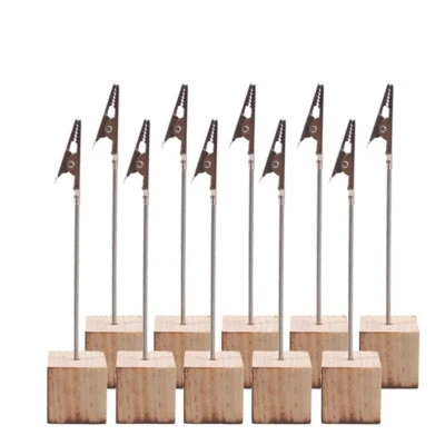10pcs Table Number Holder Wedding Name Clip Memo Picture Stand Card Holder - Image 1 of 4