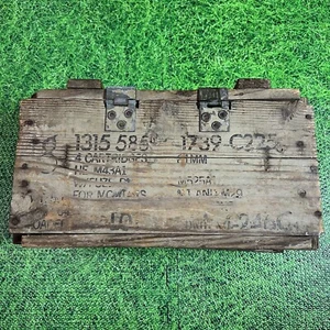 VINTAGE US Army Ammunition Wood Box Crate Vintage Korea Vietnam - Picture 1 of 11
