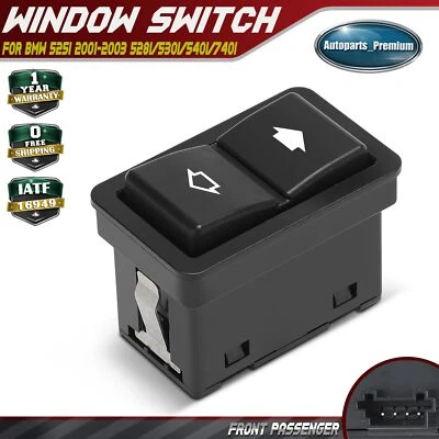 Передний правый выключатель стеклоподъемника с 4-контактным для BMW 525i 528i 530i 540i 740i 740iL - Изображение 1 из 4