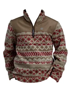 Roper Western Jacket Boys Aztec Print 1/4 Zip Red 03-397-0692-6100 RE - Picture 1 of 2