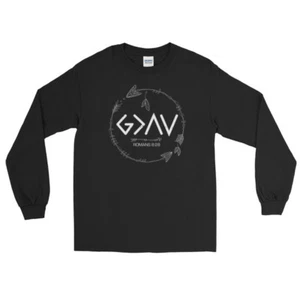God is Greater Than the Highs and Lows Long Sleeve T-Shirt BLACK - Picture 1 of 1
