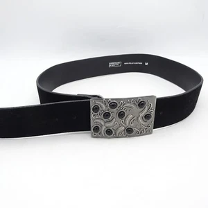 United Colors of Benetton Women's Black Suede Belt Size Medium - Picture 1 of 2