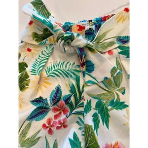 Zara Girls Tie Waist Floral Tropical Shorts Size 7 cm122 - Picture 1 of 4