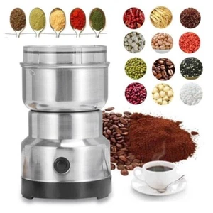 Coffee Bean Grinder Electric Portable Nut Herb Grind Spice Crusher Mill Blender - Picture 1 of 10
