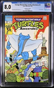 Teenage Mutant Ninja Turtles Adventures #5 CGC 8,0 canadiense (CPV) 1989 (Archie P - Imagen 1 de 2