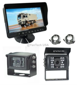 5" LCD FARBE RÜCKSICHT BACKUP KAMERASYSTEM MIT 2 CCD-KAMERAS 120° ANSICHT 700TVL - Bild 1 von 12