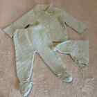Renkos Imports Outfit 6 Months Green Sweater Pants Stocking Bonnet Made in Italy