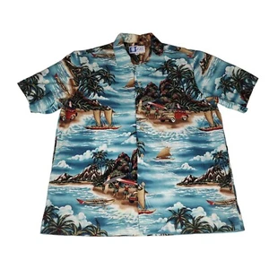 Vintage RJC Hawaiian Shirt Mens Large Multicolor Button Up Short Sleeve USA - Picture 1 of 9