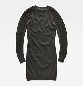 G-Star Raw Suzaki Knit Moto Sweater Dress Size XXS Olive Green City Casual - Picture 1 of 14