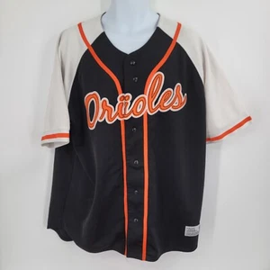 True Fan Baltimore Orioles MLB Baseball Jersey Button-up Stitched Mens Sz XL - Picture 1 of 13