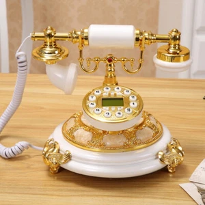 Antiguo Teléfono de Marcación Giratoria Vintage Retro Estilo Europeo Teléfono de Escritorio - Imagen 1 de 12