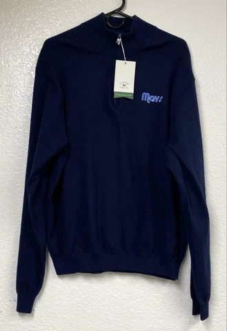 Dallas Mavericks Cutter & Buck Legend Supima Mock Navy Half Zip Sweater Men's XL Cover