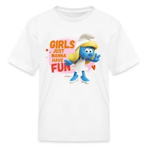 Smurfette Fun Quote - The Smurfs Girls Night Design Kid's T-Shirt - Picture 1 of 13