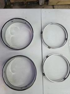 Fits 1997-2006 Jeep Wrangler TJ Pr Headlamp Headlight Chrome Bezels - Picture 1 of 6