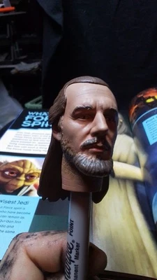 🌠1/6 Star Wars Sideshow Qui-Gon Jinn 1:6 скульптура головы Лиама Нисона Китбаша на заказ - Изображение 1 из 4