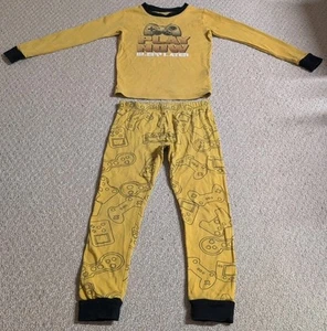 Carter's Boys Size 6/6A Yellow 100% Cotton Shirt & Pants Graphic Pajama Set 24 - Picture 1 of 17