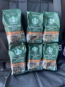 6 Bag Lot PIKE Starbucks Medium Roast Coffee Ground 12 Oz New Sealed LOT - Picture 1 of 6