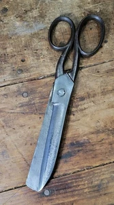 Antike 10" Schwerlast Schneiderschere Vintage Textilschere scharf - Bild 1 von 16