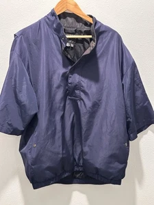 Dryjoys by Footjoy Jacket Men Medium Blue Short Sleeve 1/4 Zip Pullover Golf - Picture 1 of 6