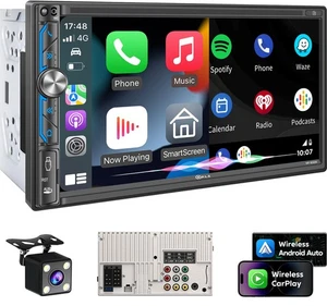 7" Wireless Doppel DIN Autoradio Apple Carplay Radio Bildschirm für Autoradio Re... - Bild 1 von 7