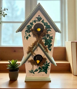 Gemmy animiertes Vogelhaus singendes Rotkehlchen zwitschern getestet funktioniert bewegungsaktiviert 14 Zoll - Bild 1 von 18