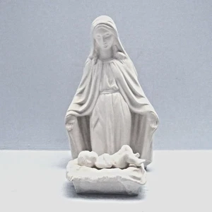 Handmade Ready to Paint Ceramic Mary and Baby Jesus Figurine, Paintable Ceramics - Picture 1 of 9
