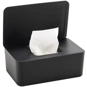 Schwarze Feuchttücher Aufbewahrungsbox für Baby Toilettenpapier Staubdicht - Bild 1 von 2