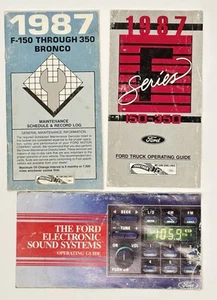 1987 Ford Series Truck Operating & Sound System Guides, and Maintenance Log - Picture 1 of 7
