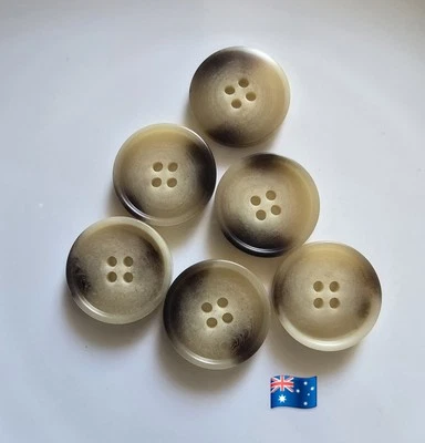 Cuerno de carey de imitación de 20 mm 10 botones de 4 agujeros acrílico Foto 1 de 2