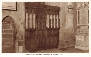 Carlisle Cathedral Gonibour Screen XVC RP Postcard (H621) - Picture 1 of 3