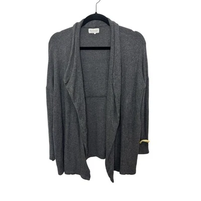 Velvet by Graham & Spencer Open Front Ribbed Cardigan Size XS Dark Gray Pockets - Image 1 of 4